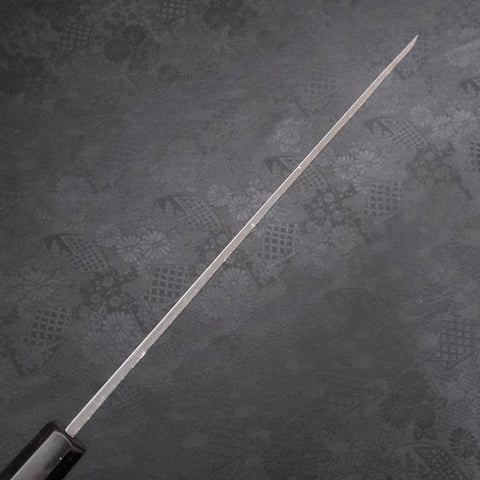 Yanagi Kiritsuke Blue Steel #2 Kurouchi Buffalo Ebony Handle 300mm