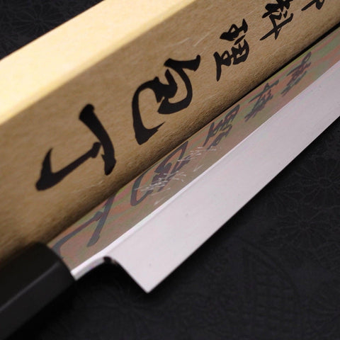 Yanagi Kiritsuke Silver Steel #3 Honyaki Mirror Buffalo Ebony Handle 270mm