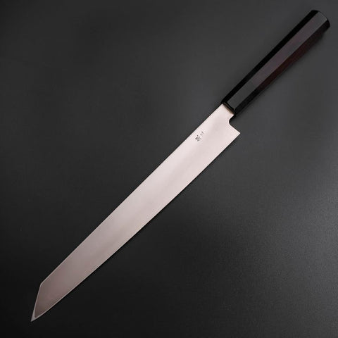 Yanagi Kiritsuke Silver Steel #3 Kasumi Buffalo Ebony Handle 260mm