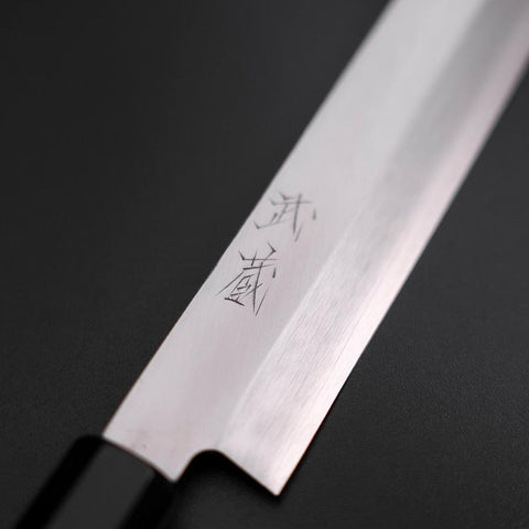 Yanagi Kiritsuke Silver Steel #3 Kasumi Buffalo Ebony Handle 260mm