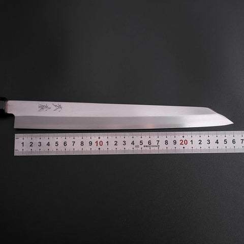 Yanagi Kiritsuke Silver Steel #3 Kasumi Buffalo Ebony Handle 260mm