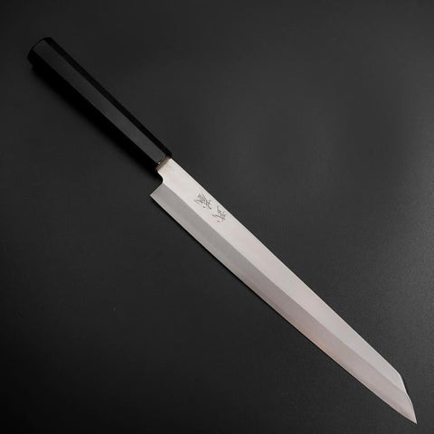 Yanagi Kiritsuke Silver Steel #3 Kasumi Buffalo Ebony Handle 260mm