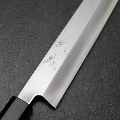 Yanagi Kiritsuke Silver Steel #3 Kasumi Buffalo Magnolia Handle 300mm