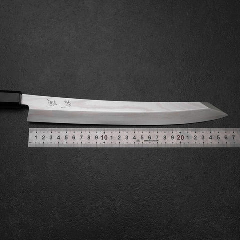 Yanagi Kiritsuke Silver Steel #3 Suminagashi Buffalo Walnut Handle 270mm