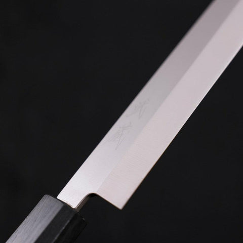 Yanagiba AUS-8 Polished Dark Blue Urushi Handle 240mm