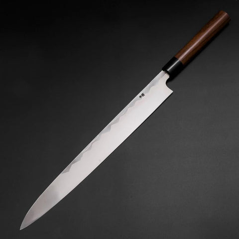Yanagiba Blue Steel #2 Damascus Shitan Handle 330mm