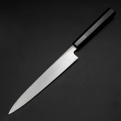 Yanagiba Blue Steel #2 Kurouchi Buffalo Ebony Handle 210mm