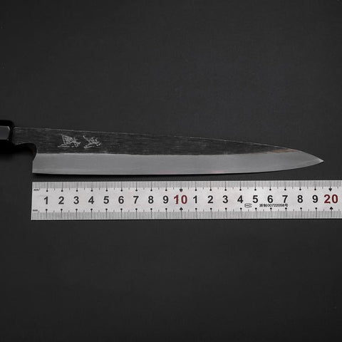 Yanagiba Blue Steel #2 Kurouchi Buffalo Ebony Handle 210mm