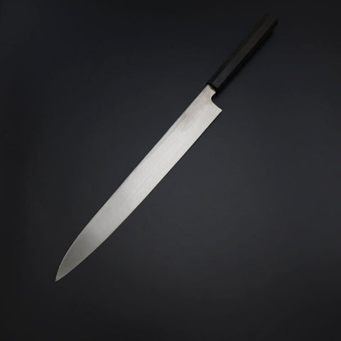 Yanagiba Blue Steel #2 Kurouchi Buffalo Ebony Handle 290mm