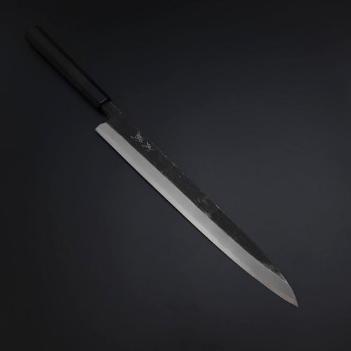 Yanagiba Blue Steel #2 Kurouchi Manico Bufalo Ebano 290mm