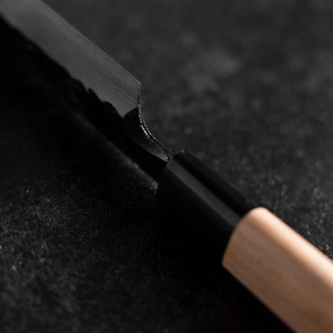 Yanagiba Blue Steel #2 Kurouchi Tsuchime Mango de Magnolia 270mm