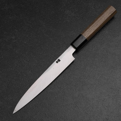 Yanagiba Blue Steel #2 Kurouchi Tsuchime Walnut Handle 165mm