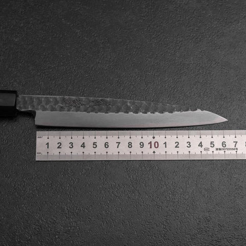 Yanagiba Blue Steel #2 Kurouchi Tsuchime Walnut Handle 165mm