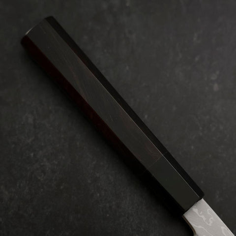 Yanagiba Blue Steel #1 Suminagashi Buffalo Ebony Handle With Sheath 270mm