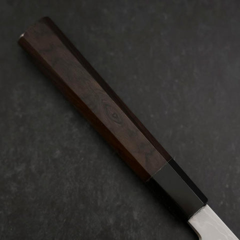 Yanagiba Blue Steel #1 Suminagashi Buffalo Ebony Handle With Sheath 330mm