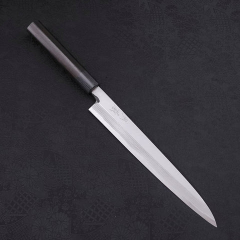 Yanagiba Blue Steel #2 Damascus Shitan Handle 240mm