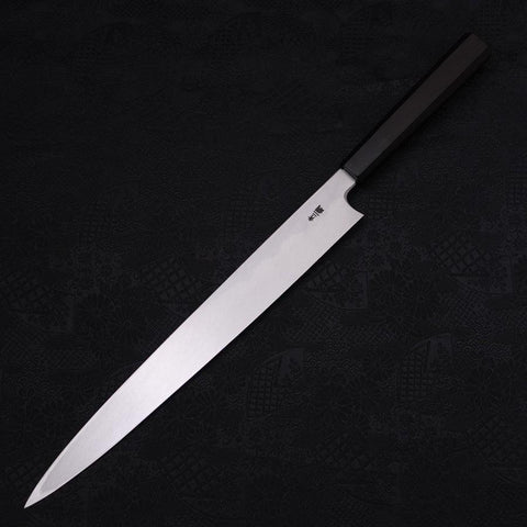 Yanagiba Blue Steel #2 Kasumi Buffalo Ebony Handle 300mm