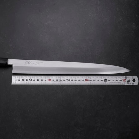 Yanagiba Blue Steel #2 Kasumi Buffalo Magnolia Handle 330mm