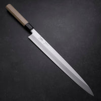 Yanagiba Blue Steel #2 Kasumi Mango de Magnolia con Cuerno de Búfalo 330mm