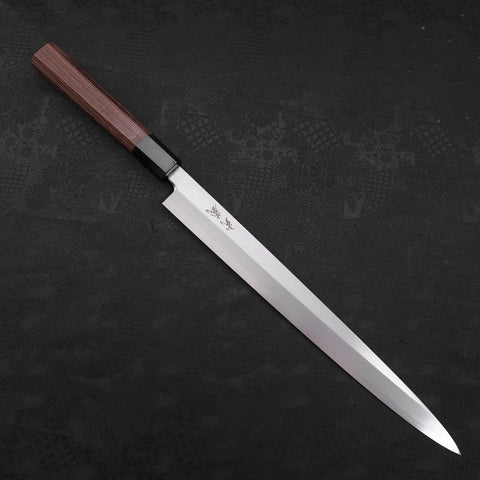 Yanagiba Blue Steel #2 Kasumi Buffalo Wenge Handle 300mm