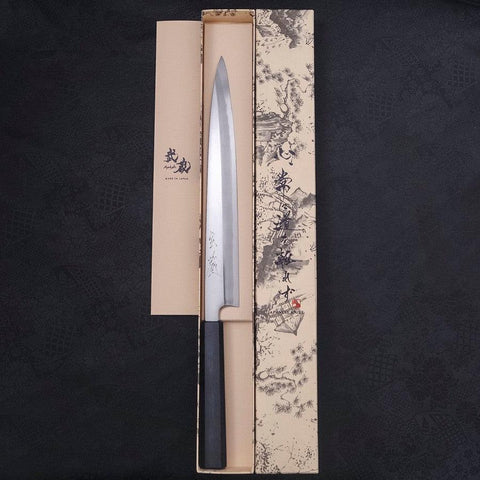Yanagiba Blue Steel #2 Kasumi Dark-Blue Urushi Handle 270mm
