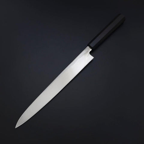 Yanagiba Blue Steel #2 Kurouchi Buffalo Ebony Handle 260mm