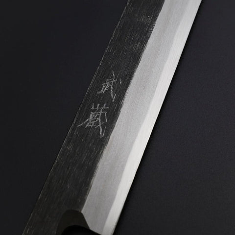 Yanagiba Blue Steel #2 Kurouchi Buffalo Ebony Handle 260mm