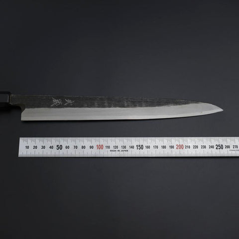 Yanagiba Blue Steel #2 Kurouchi Buffalo Ebony Handle 260mm