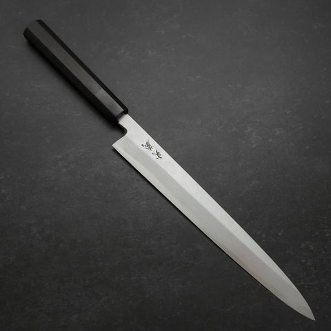 Yanagiba Blue Steel #2 Suminagashi Buffalo Ebony Handle 270mm