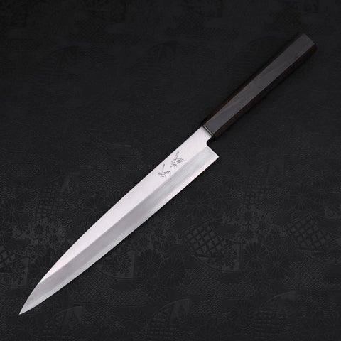 Yanagiba Left Hand AUS-10 Polished Ebony Handle 240mm