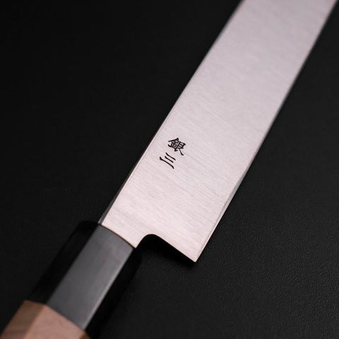 Yanagiba Left-Hand Silver Steel #3 Kasumi Buffalo Magnolia Handle 240mm