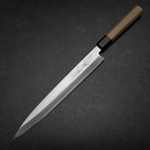 Yanagiba Left-Hand Silver Steel #3 Kasumi Buffalo Magnolia Handle 260mm