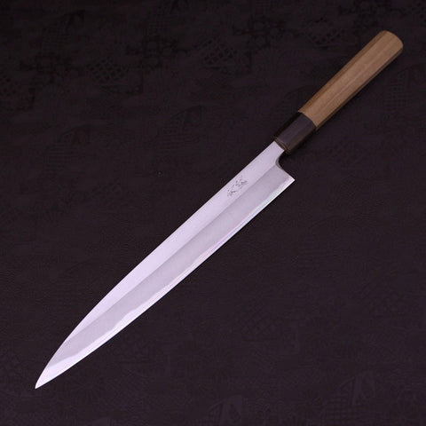 Yanagiba Left Hand White Steel #1 Buffalo Magnolia Handle 270mm (10.6”)