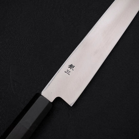 Yanagiba Left -Hand Silver Steel #3 Kasumi Buffalo Ebony Handle 210mm