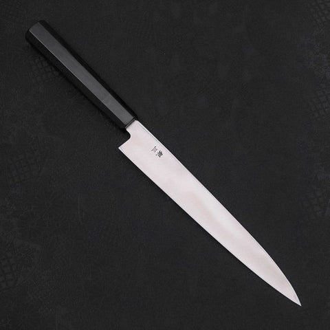 Yanagiba Left -Hand Silver Steel #3 Kasumi Buffalo Ebony Handle 210mm