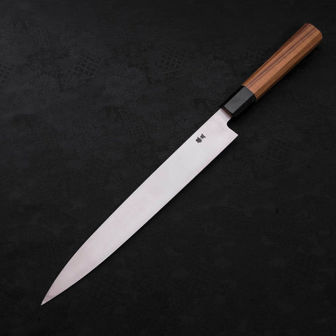 Yanagiba Silver Steel #3 Hon-Kasumi Buffalo Teak Handle 270mm