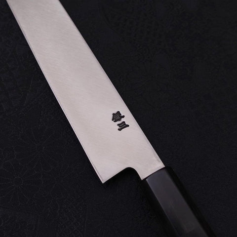 Yanagiba Silver Steel #3 Kasumi Buffalo Ebony Handle 240mm