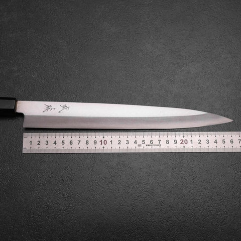 Yanagiba Silver Steel #3 Kasumi Buffalo Ebony Handle 260mm