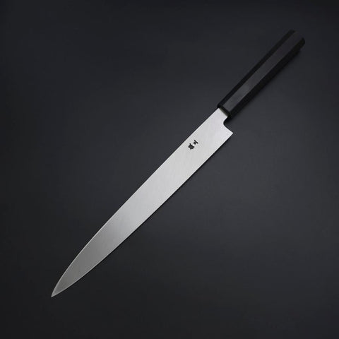 Yanagiba Silver Steel #3 Kasumi Buffalo Ebony Handle 270mm
