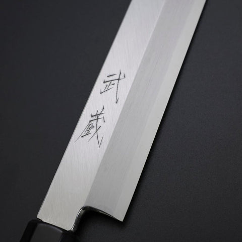 Yanagiba Silver Steel #3 Kasumi Buffalo Ebony Handle 300mm