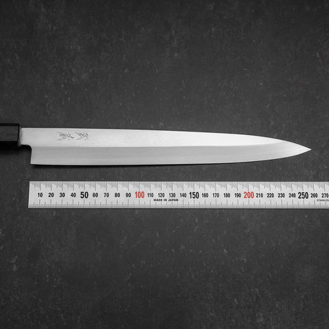Yanagiba Silver Steel #3 Kasumi Dark Blue Urushi Handle 260mm