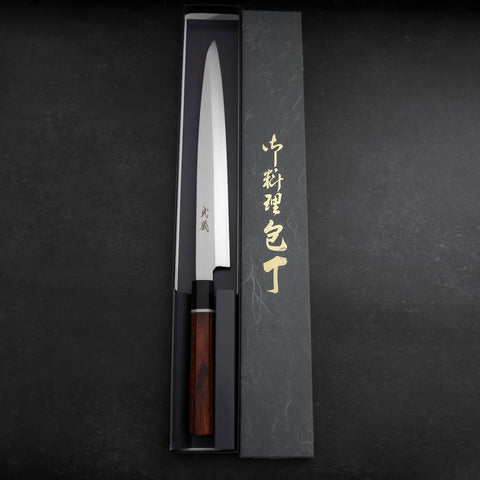 Yanagiba VG-10 Damascus Cherry Handle 270mm with Sheath