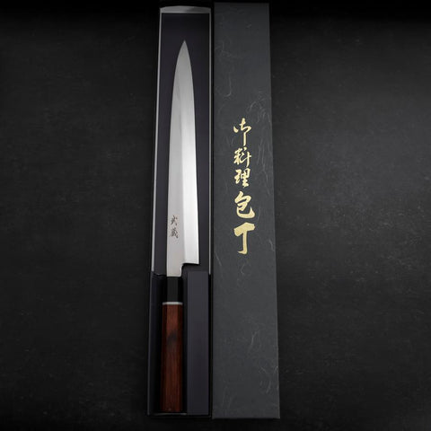 Yanagiba VG-10 Damascus Cherry Handle 300mm with Sheath