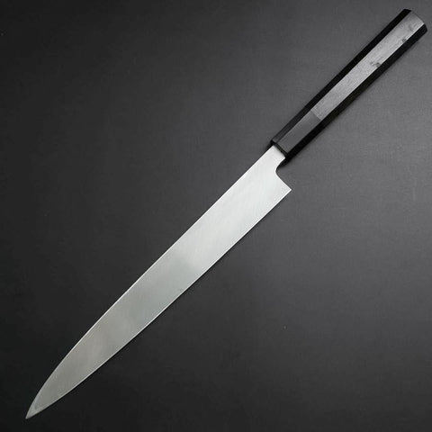 Yanagiba White Steel #2 Kasumi Chokin Dragon Buffalo Ebony Handle 240mm