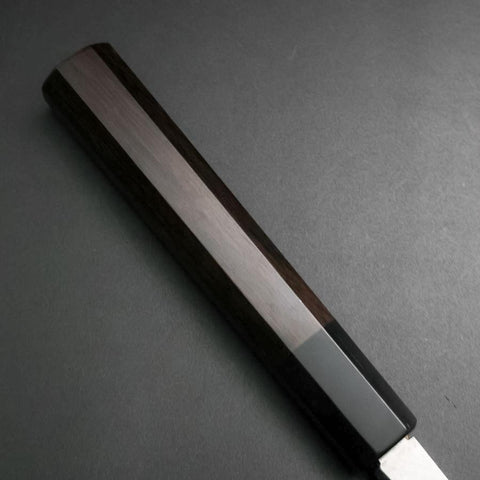 Yanagiba White Steel #2 Kasumi Silver Dragon Buffalo Ebony Handle 240mm