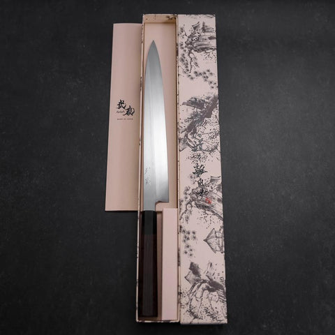 Yanagiba White Steel #2 Honyaki Buffalo Ebony Handle 270mm
