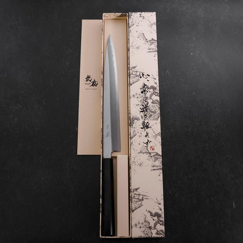 Yanagiba White Steel #2 Kasumi Buffalo Ebony Handle 270mm