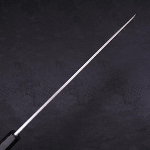 Yanagiba White Steel #2 Kasumi Chokin Sakura-Fuji Buffalo Ebony Handle 270mm
